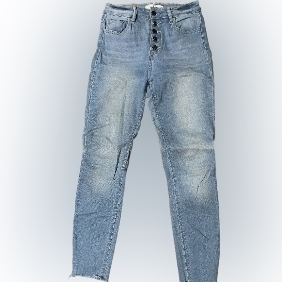 Carly Jean Los Angeles Denim - Carly Jean Los Angeles ADA Distressed button fly Jeans Size 3